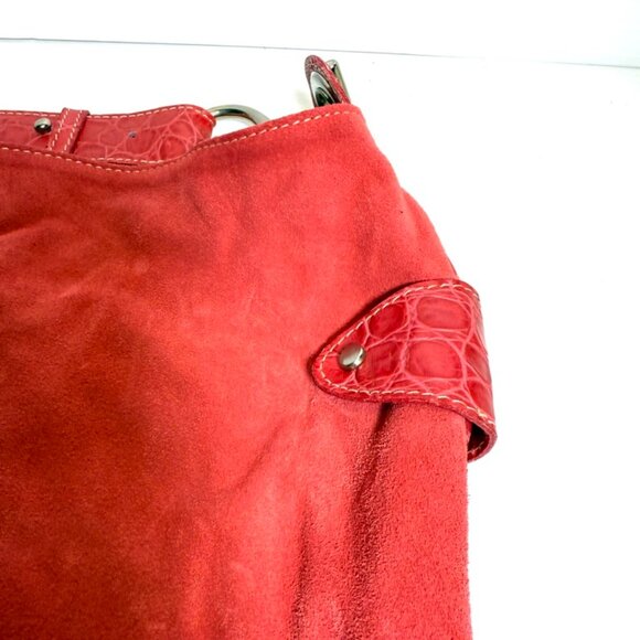 Via Repubblica Fushcia Pink Suede Handbag NWT - Picture 5 of 10